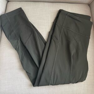 Lululemon 22” Pace Rival Crop, Dark Olive (Size 8)